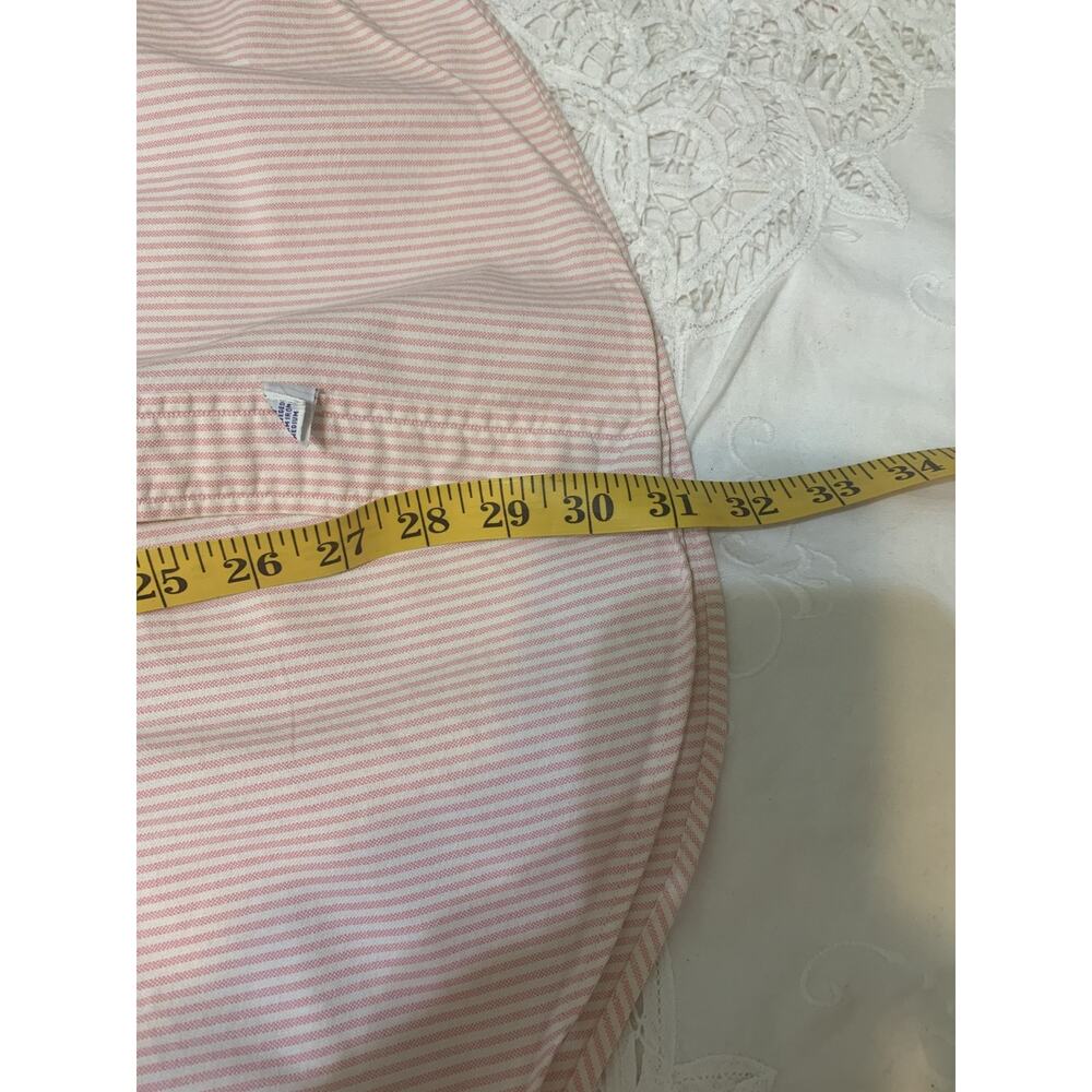 Vtg 90’s Polo Ralph Lauren Striped Button Up 15 1/2-33 Pink Preppy Flesh Pony - Picture 7 of 8
